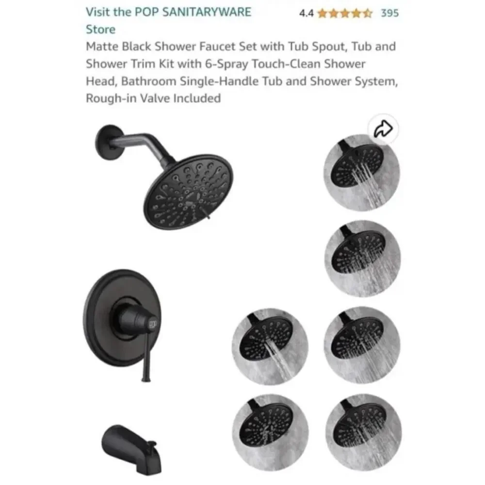 POP KITCHEN & BATH -‎ RAINFALL SHOWER FAUCET SET